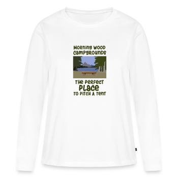 Camping slogan camping - Women's Premium Organic Long Sleeve Shirt - white - Front - Julia (174cm)