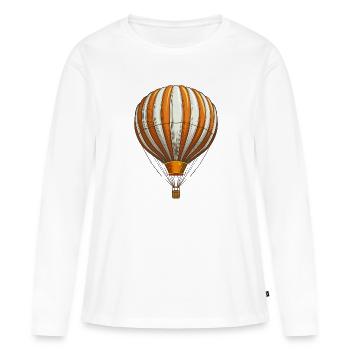 Ballon - T-shirt manches longues Premium bio Femme - blanc - Devant - Julia (174cm)