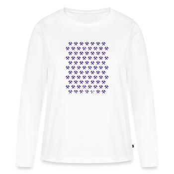 Erzgebirge marteau - T-shirt manches longues Premium bio Femme - blanc - Devant - Julia (174cm)