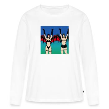 Devils - Women's Premium Organic Long Sleeve Shirt - white - Front - Julia (174cm)