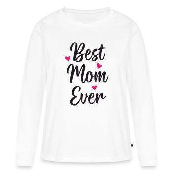 Beste Mutter aller Zeiten - Frauen Premium Bio Langarmshirt - Weiß - Vorne - Julia (174cm)