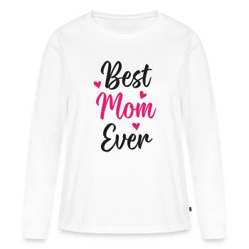 Beste Mutter aller Zeiten - Frauen Premium Bio Langarmshirt - Weiß - Vorne - Julia (174cm)