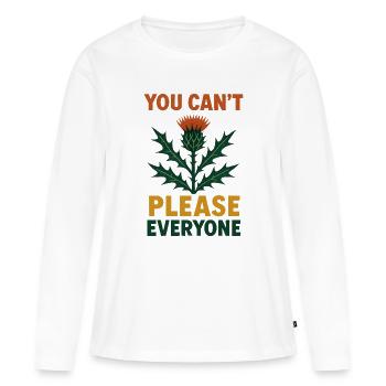 On ne peut pas plaire à tout le monde - T-shirt manches longues Premium bio Femme - blanc - Devant - Julia (174cm)