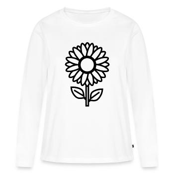 tournesol - T-shirt manches longues Premium bio Femme - blanc - Devant - Julia (174cm)