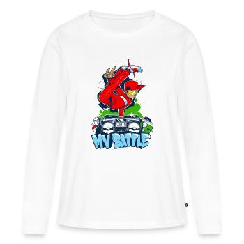 Breakdance | B-Boy | Hip Hop - T-shirt manches longues Premium bio Femme - blanc - Devant - Julia (174cm)