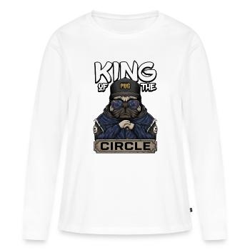 Roi du Cercle Carlin Refroidisseur - T-shirt manches longues Premium bio Femme - blanc - Devant - Julia (174cm)