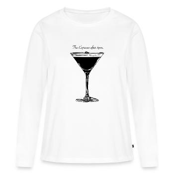 Esspresso_after_8pm - T-shirt manches longues Premium bio Femme - blanc - Devant - Julia (174cm)