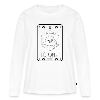 The Gamer - T-shirt manches longues Premium bio Femme - blanc - Devant - Julia (174cm)