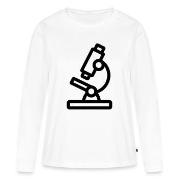 Mikroskop - Frauen Premium Bio Langarmshirt - Weiß - Vorne - Julia (174cm)