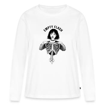 Leere Flash Skeleton - Frauen Premium Bio Langarmshirt - Weiß - Vorne - Julia (174cm)