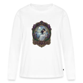 La paix au bord de l’eau dans le style Art nouveau - T-shirt manches longues Premium bio Femme - blanc - Devant - Julia (174cm)