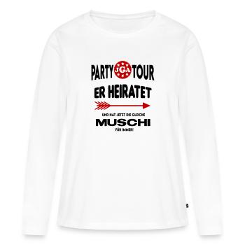 Jga Er heiratet Die gleiche Muschi für immer - Frauen Premium Bio Langarmshirt - Weiß - Vorne - Julia (174cm)