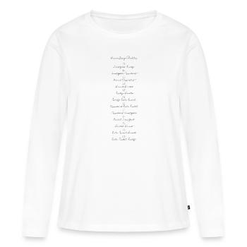 Human Design 12 Profile - Frauen Premium Bio Langarmshirt - Weiß - Vorne - Julia (174cm)