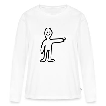 Show - Ligne - T-shirt manches longues Premium bio Femme - blanc - Devant - Julia (174cm)