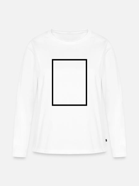 Rechteck nicht gefüllt - Frauen Premium Bio Langarmshirt - Weiß