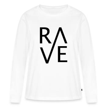 RAVE - T-shirt manches longues Premium bio Femme - blanc - Devant - Julia (174cm)