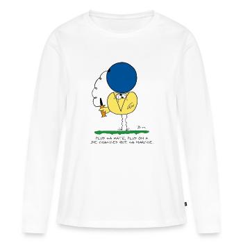 More it fails, the more it works - Women's Premium Organic Long Sleeve Shirt - white - Front - Julia (174cm)