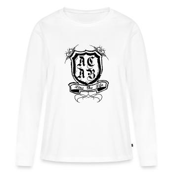 acab - Frauen Premium Bio Langarmshirt - Weiß - Vorne - Julia (174cm)