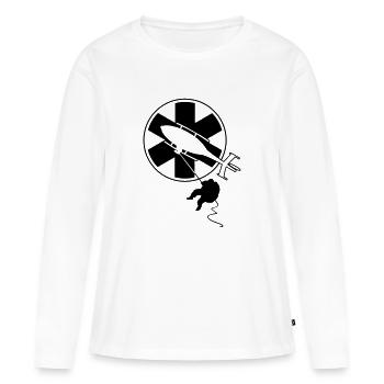 helico_6 - T-shirt manches longues Premium bio Femme - blanc - Devant - Julia (174cm)