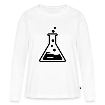 science - T-shirt manches longues Premium bio Femme - blanc - Devant - Julia (174cm)