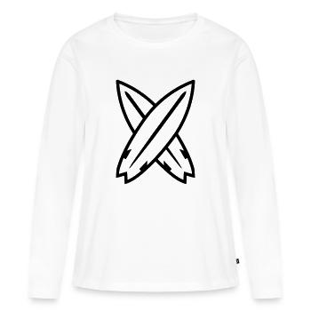 Surfboards - Women's Premium Organic Long Sleeve Shirt - white - Front - Julia (174cm)
