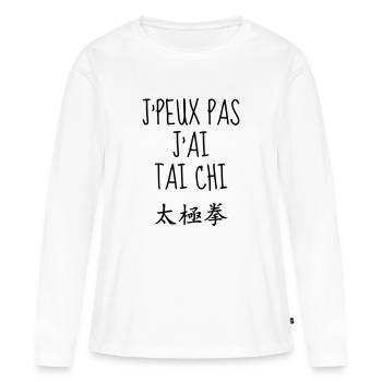 Taijiquan / Tai-Chi Chuan / Tai Chi / Tai-Chi - Frauen Premium Bio Langarmshirt - Weiß - Vorne - Julia (174cm)