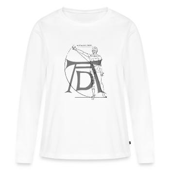 Albrecht Dürer 02 - Frauen Premium Bio Langarmshirt - Weiß - Vorne - Julia (174cm)