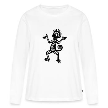 Inca Culture - T-shirt manches longues Premium bio Femme - blanc - Devant - Julia (174cm)