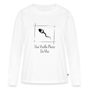 Une Vieille Photo De Moi - T-shirt manches longues Premium bio Femme - blanc - Devant - Julia (174cm)