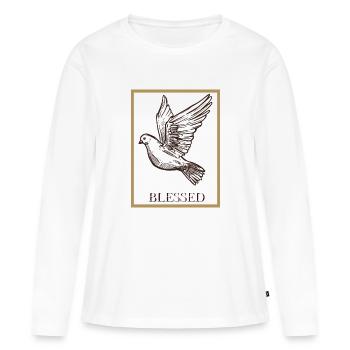 béni - T-shirt manches longues Premium bio Femme - blanc - Devant - Julia (174cm)