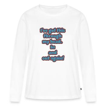 Design drôle et non réfléchi / dictons drôles - T-shirt manches longues Premium bio Femme - blanc - Devant - Julia (174cm)