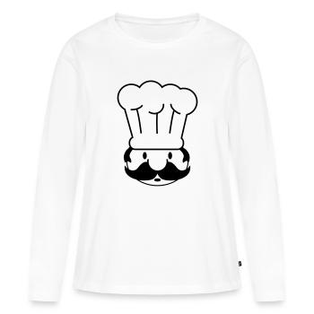 cuire - T-shirt manches longues Premium bio Femme - blanc - Devant - Julia (174cm)