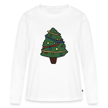 Sapin - T-shirt manches longues Premium bio Femme - blanc - Devant - Julia (174cm)
