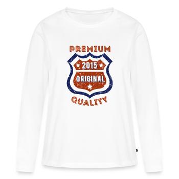 Qualité premium 2015 - T-shirt manches longues Premium bio Femme - blanc - Devant - Julia (174cm)