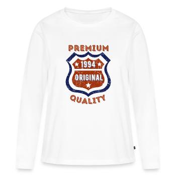 Qualité premium 1994 - T-shirt manches longues Premium bio Femme - blanc - Devant - Julia (174cm)