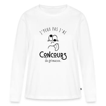 I can't I have grimace contest - humor - Women's Premium Organic Long Sleeve Shirt - white - Front - Julia (174cm)