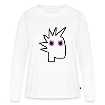 Punk Rock Pogo Anarchie Punks Punk Rocker Punk - T-shirt manches longues Premium bio Femme - blanc - Devant - Julia (174cm)