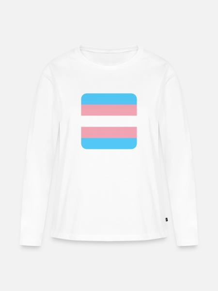 TRANS [flag] - Frauen Premium Bio Langarmshirt - Weiß
