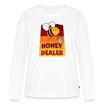 Marchand de miel marchand de miel abeilles mignonnes apiculteur citation - T-shirt manches longues Premium bio Femme - blanc - Devant - Julia (174cm)