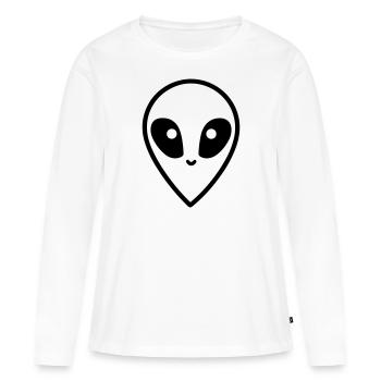 alien - T-shirt manches longues Premium bio Femme - blanc - Devant - Julia (174cm)