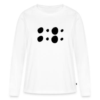 Motifs Cercles Cercles Formes - T-shirt manches longues Premium bio Femme - blanc - Devant - Julia (174cm)