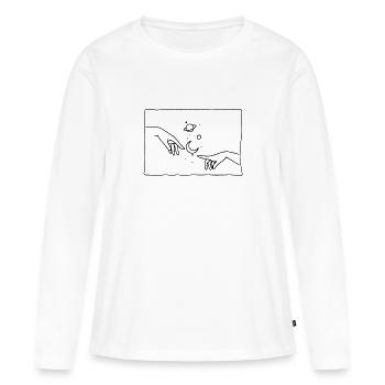 Création magique - T-shirt manches longues Premium bio Femme - blanc - Devant - Julia (174cm)