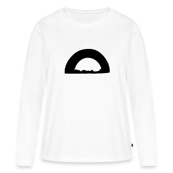 Arc Symbole Forme Herbe Ligne - T-shirt manches longues Premium bio Femme - blanc - Devant - Julia (174cm)