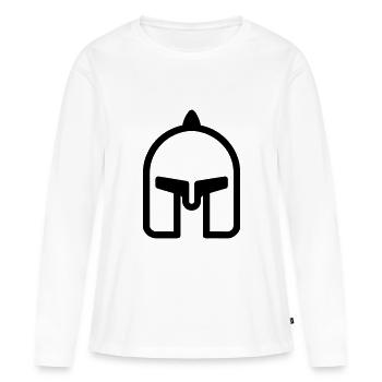 Sparta Guerrier Spartan - T-shirt manches longues Premium bio Femme - blanc - Devant - Julia (174cm)