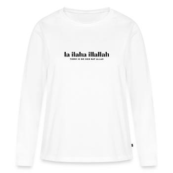 La ilaha illallah - T-shirt manches longues Premium bio Femme - blanc - Devant - Julia (174cm)
