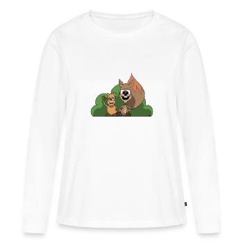 Bun-Bun Hello - T-shirt manches longues Premium bio Femme - blanc - Devant - Julia (174cm)