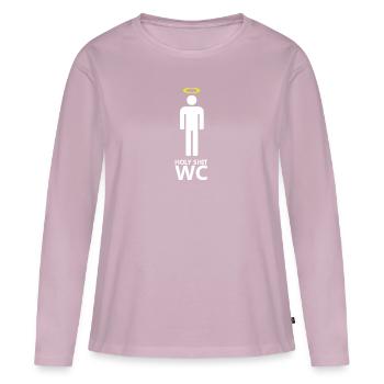 Holy Shit 2 - Frauen Premium Bio Langarmshirt - Altrosa - Vorne - Julia (174cm)