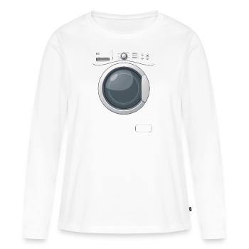 Carnaval de remplacement de costume de machine à laver - T-shirt manches longues Premium bio Femme - blanc - Devant - Julia (174cm)