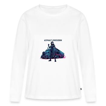 Guerrier de l’asphalte - T-shirt manches longues Premium bio Femme - blanc - Devant - Julia (174cm)