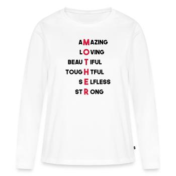 best mom cool great gift dear mom lovely - Women's Premium Organic Long Sleeve Shirt - white - Front - Julia (174cm)